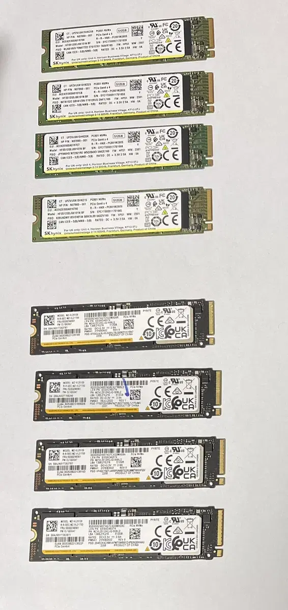 삼성, SK Hynix M.2 Nvme 512GB SSD 판매