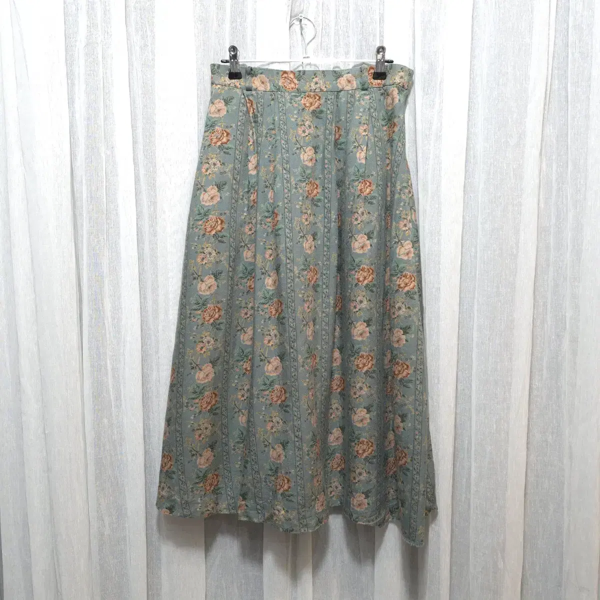 MAKELET Flower Pattern Pleated Skirt Women's M S008