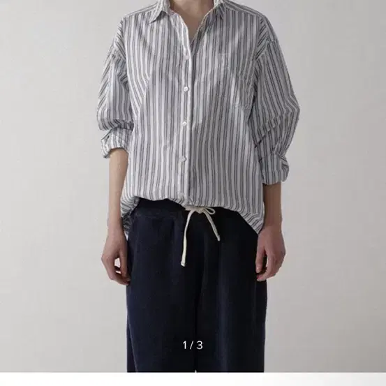 낫띵리튼 Sunne stripe shirt (Blue)