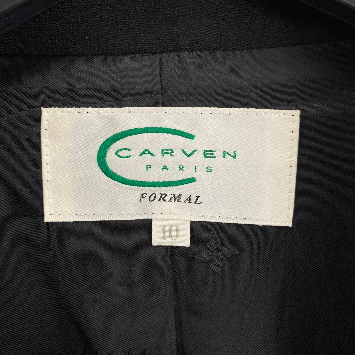 빈티지 CARVEN PARIS 믹스 페브릭 원 버튼 자켓