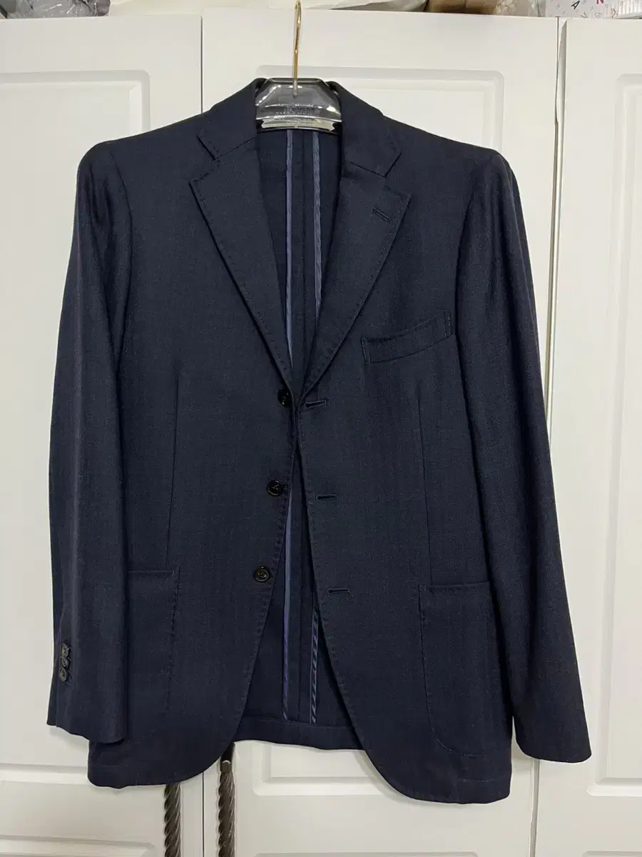 Ringjacket Suit Company Herringbone Navy Jacket 46