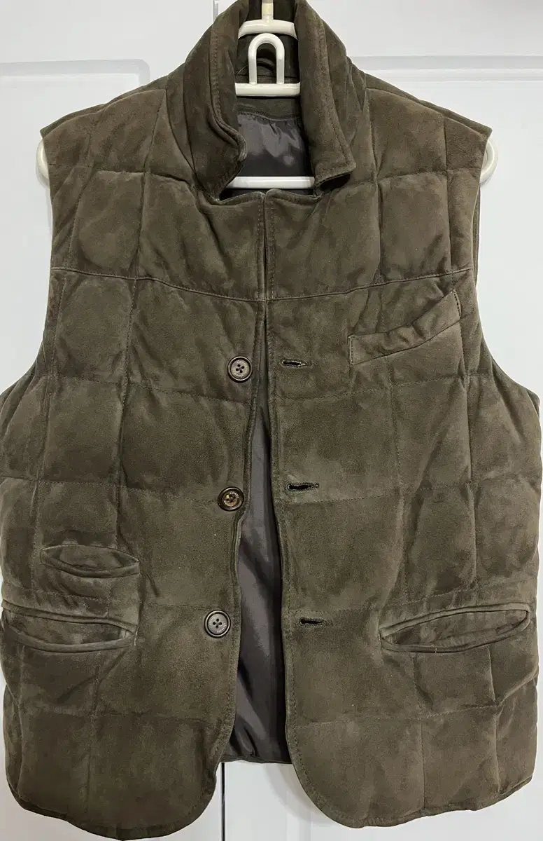 eleventy eleventy suede padded vest 46