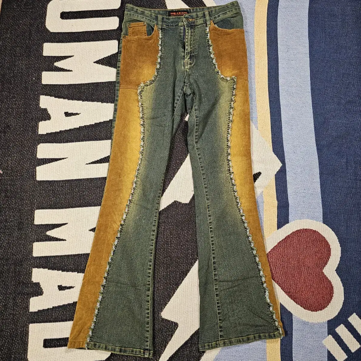 HUAERJIE JEANS 빈티지 Y2K 부츠컷