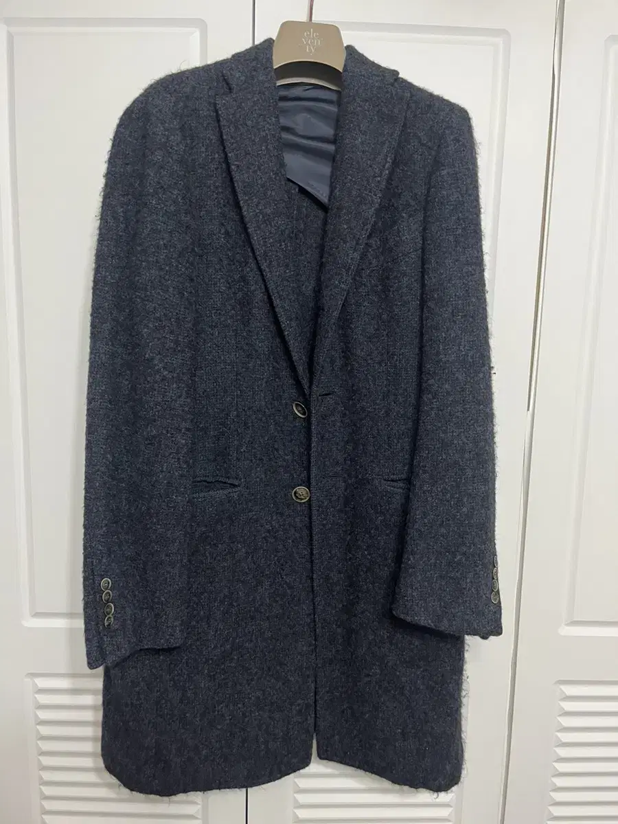 Ring Jacket Alpaca Coat Navy 46