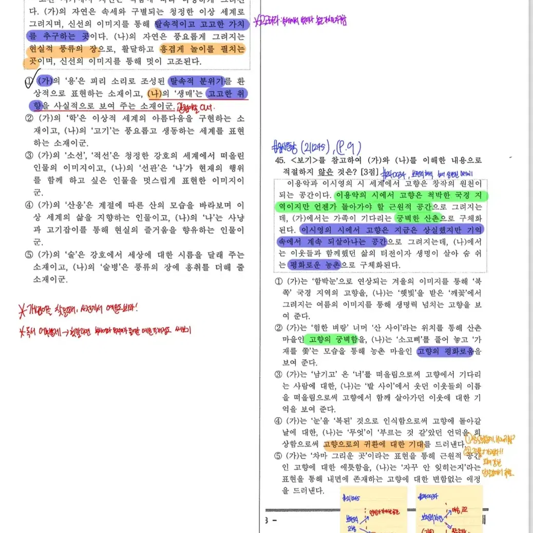 시대재종 김재훈t 운문 기출분석 필기본 판매