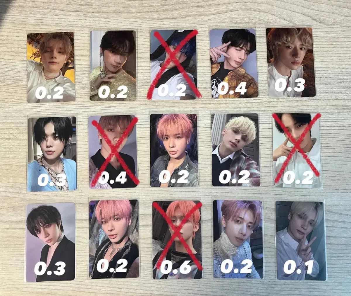 TXT light version hueningkai photocard wts