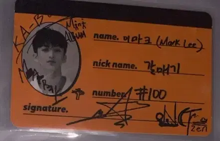 NCT DREAM mark Weego Up Crew Card NCT DREAM MARK