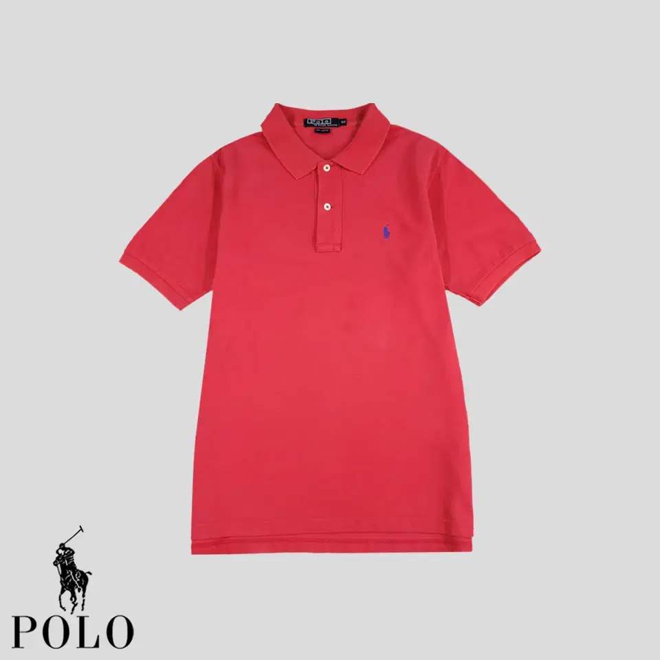 Polo Ralph Lauren 00s Hot Pink Bloo Pony Cotton100 PK Pique Caraneck Short Sleeve Tee