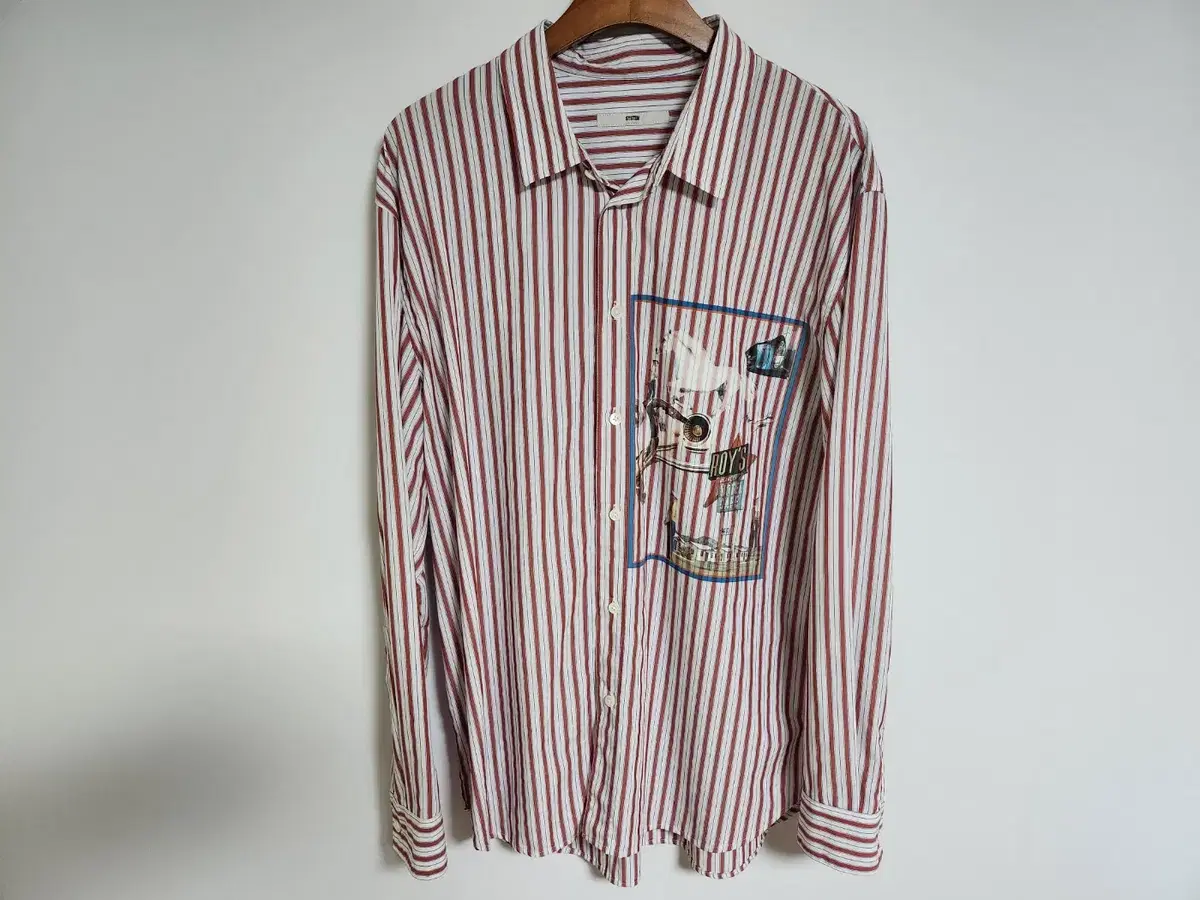 [105] System Homme Striped Shirt SH2A7