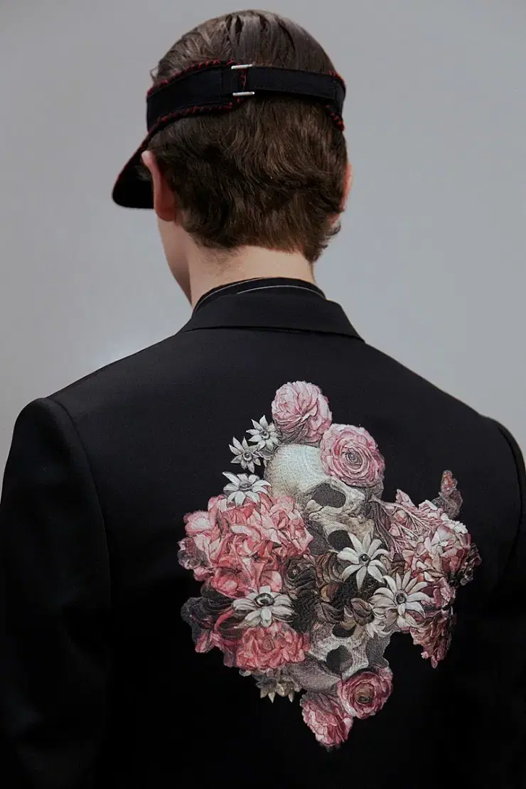 [48] Dior Homme SS17 Toru Kamei Floral Skull Suit Jacket