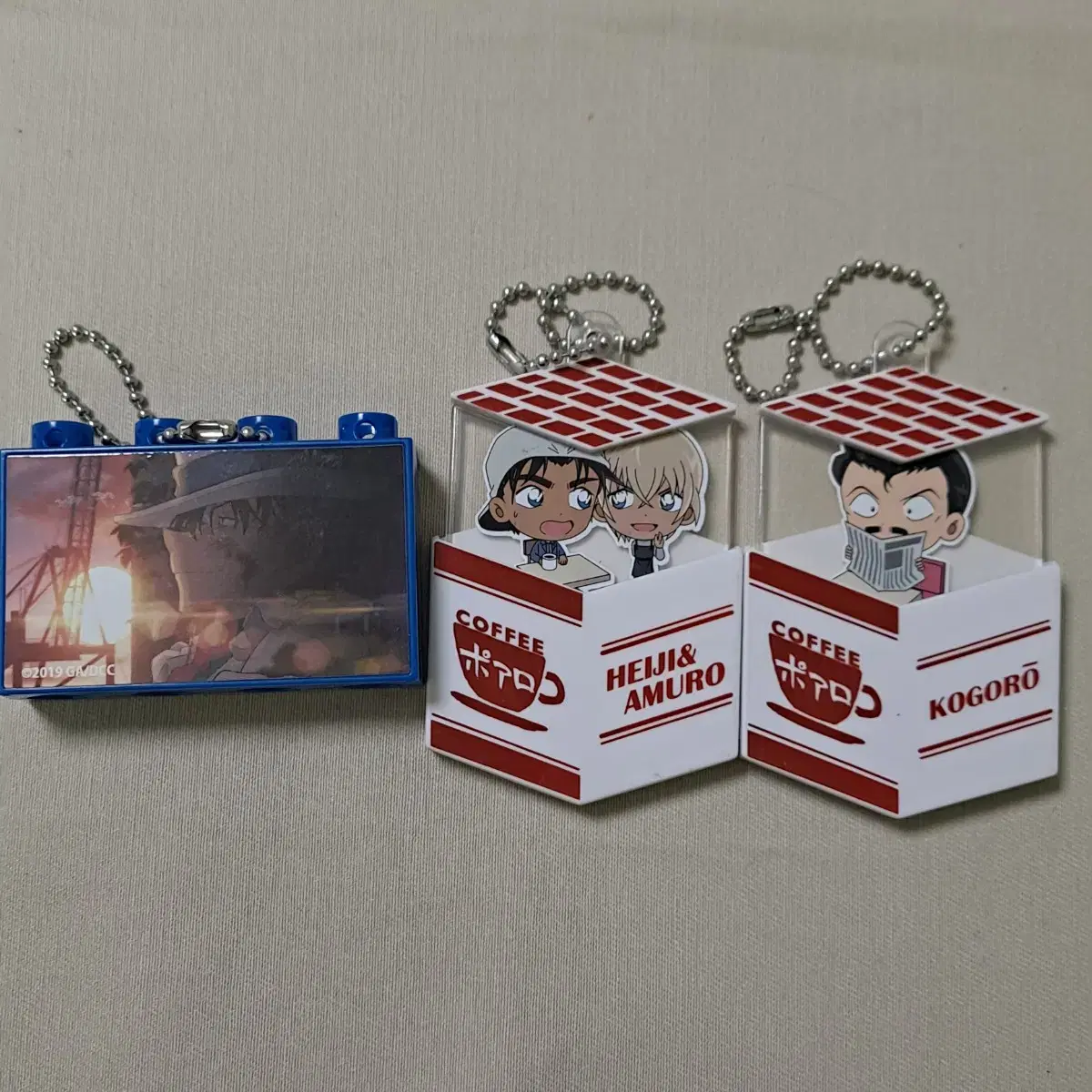 Detective Conan Box keyring Goondokid Block Keyring