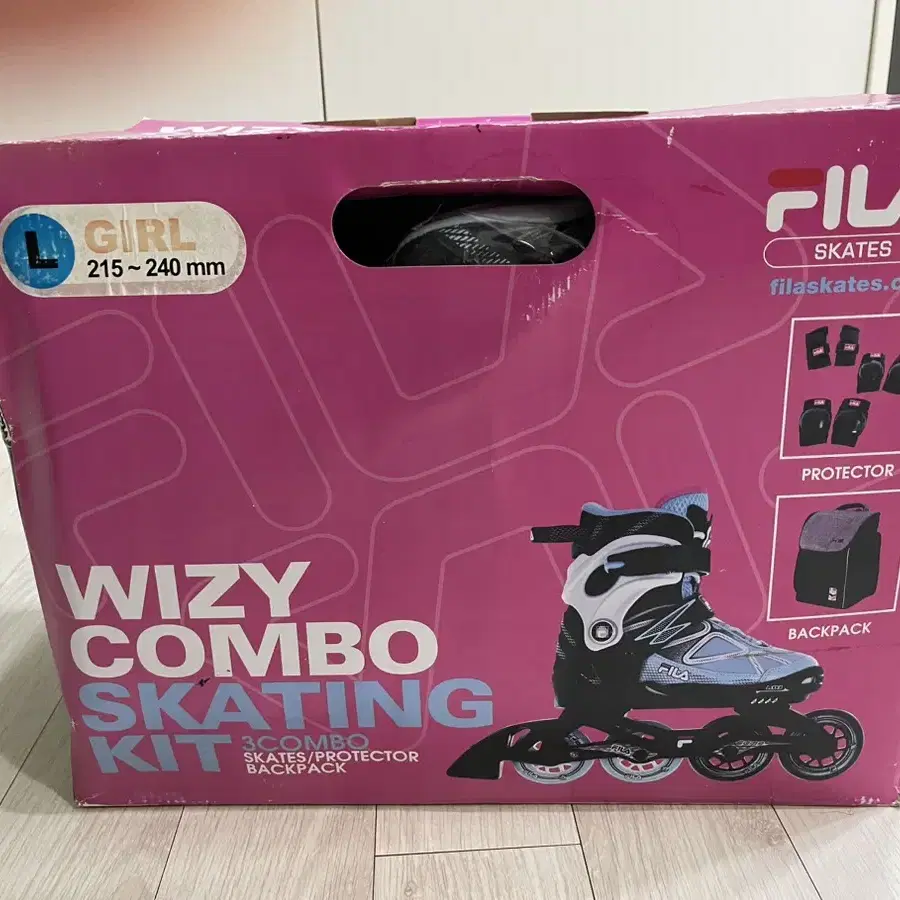 휠라 인라인스케이트 215-240mm wizy combo