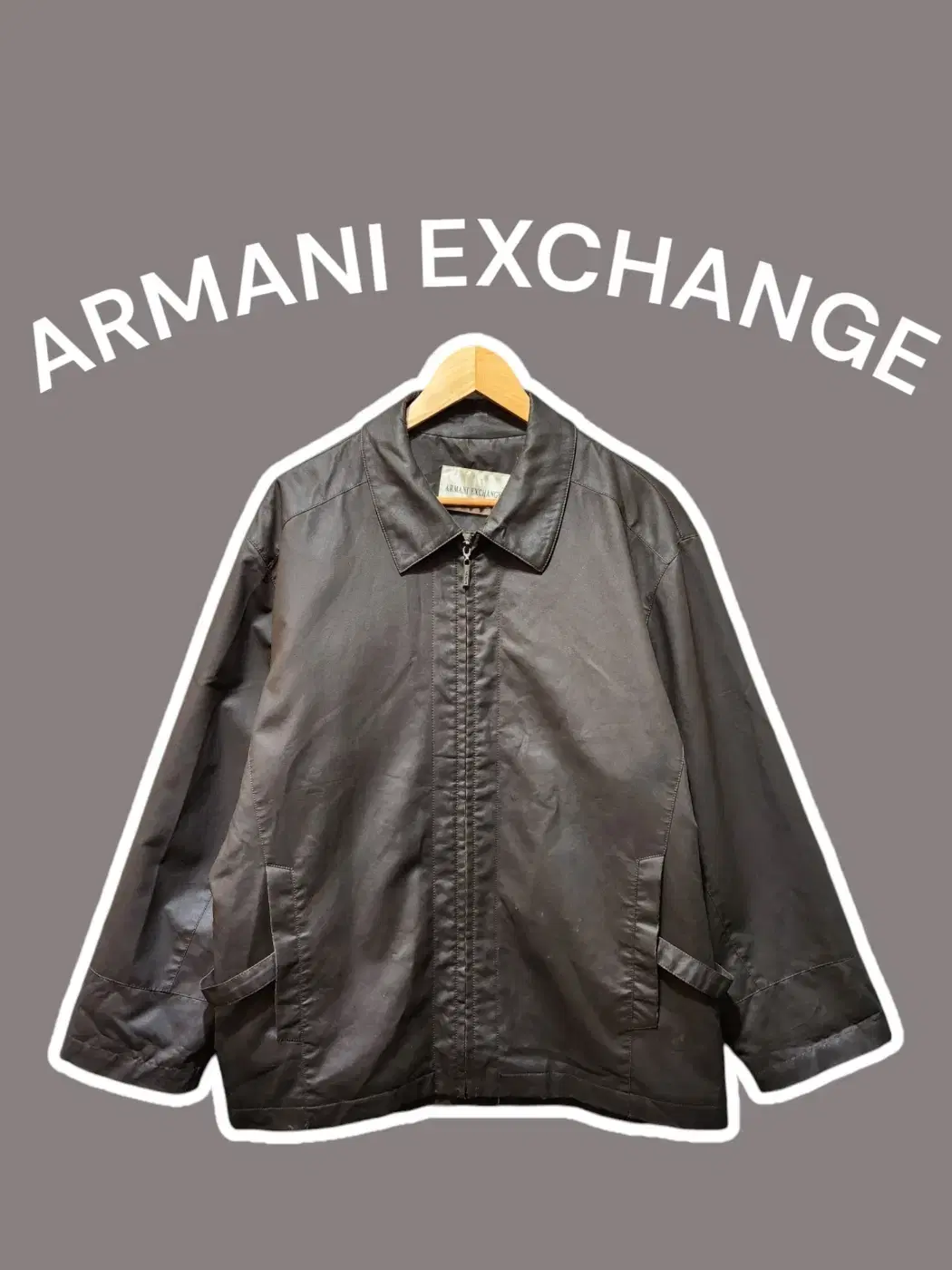 [XL] ARMANI 아르마니 익스체인지 이태리 빈티지 왁스자켓