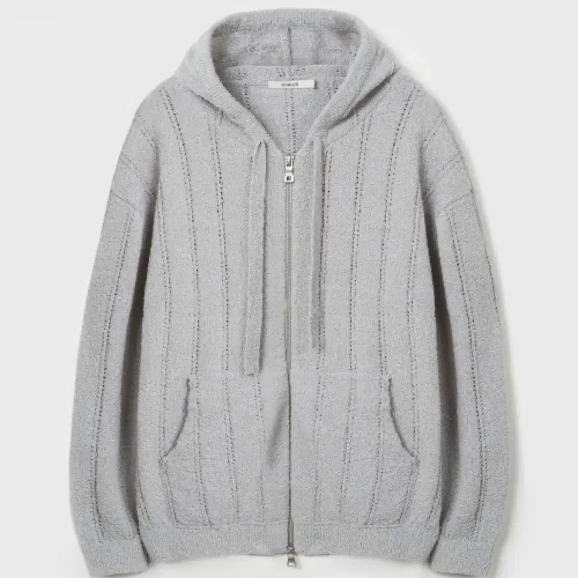 1ì¼) Keymuir Boucle Knit Hooded Zip-up Men's Cardigan