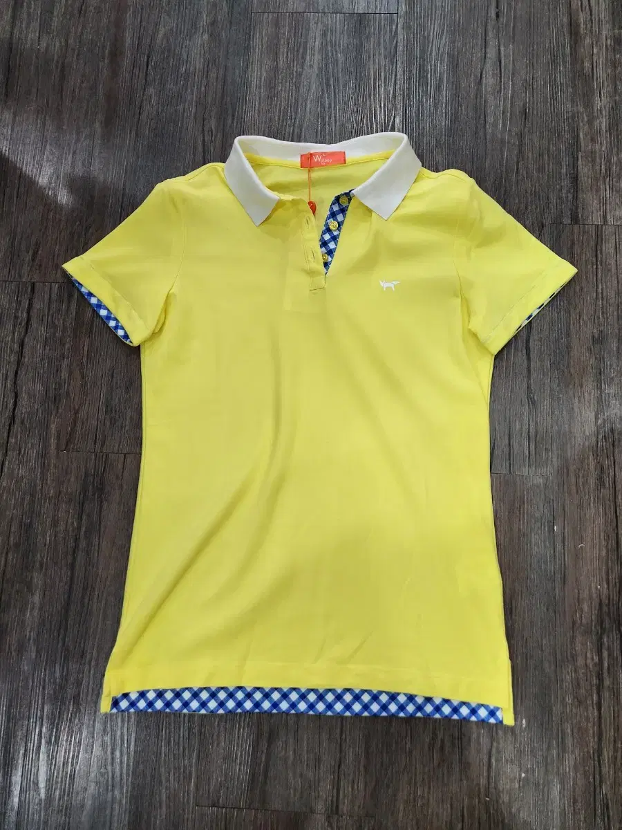 Ulsi Golf Checked Color-Blocked Spandex Kara Tee