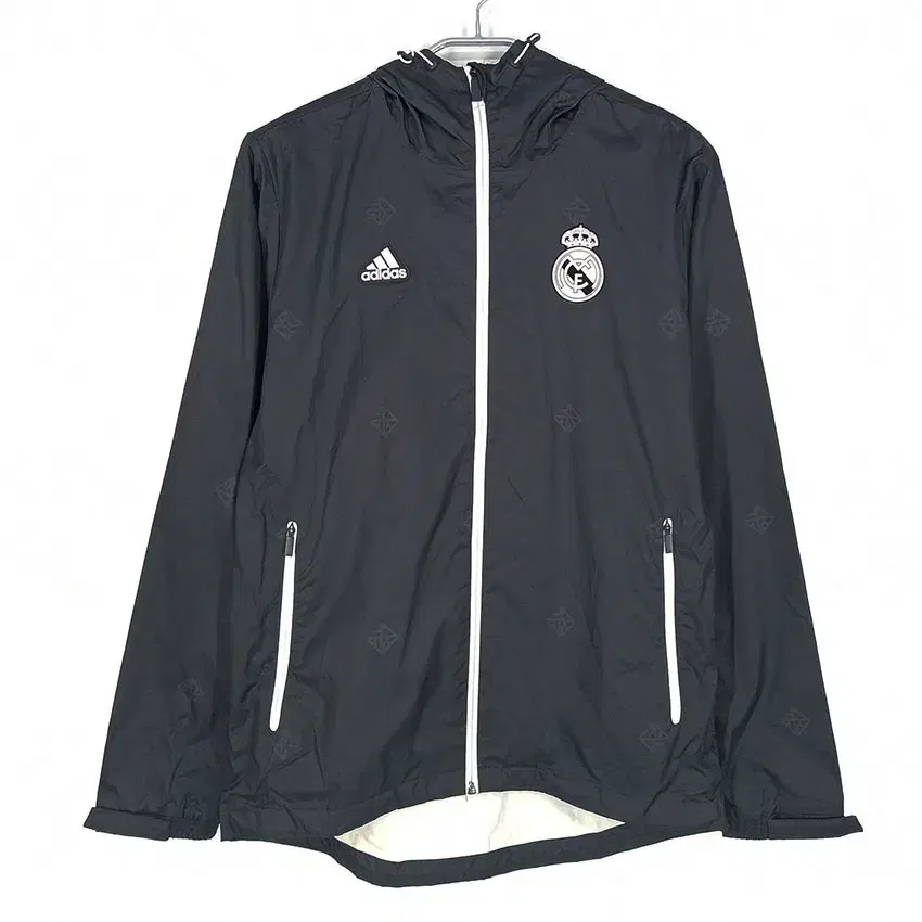 Adidas Men's REAL LT AOP Windbreaker Jacket Black 95 (HU30699)