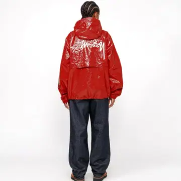 Stussy Beach Shell Coated Ripstop Red | 브랜드 중고거래 플랫폼