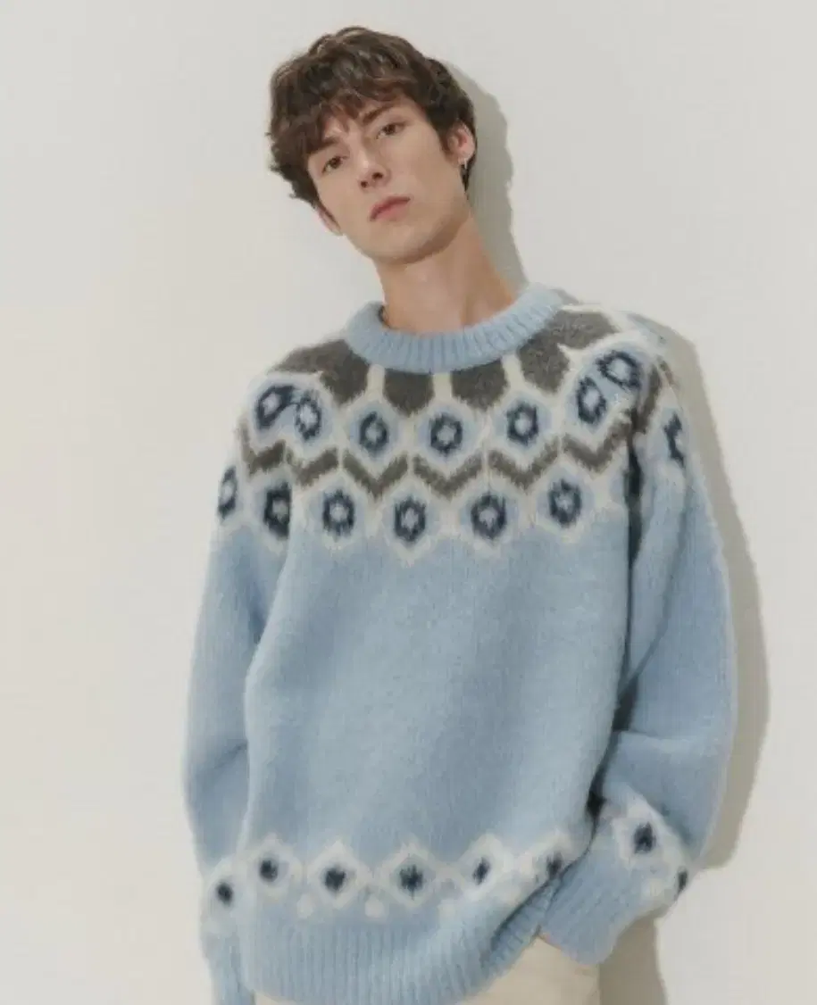 [던스트] UNISEX BABY ALPACA FAIR ISLE SWEAT