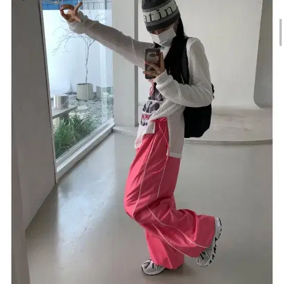 페인티드우드 Ring ring pants 조거팬츠 핑크팬츠