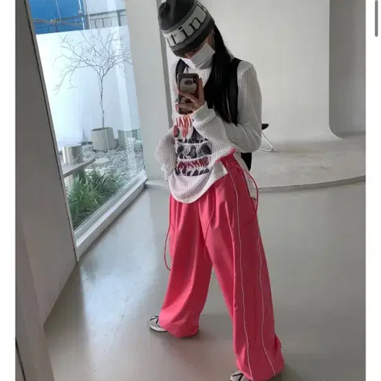 페인티드우드 Ring ring pants 조거팬츠 핑크팬츠