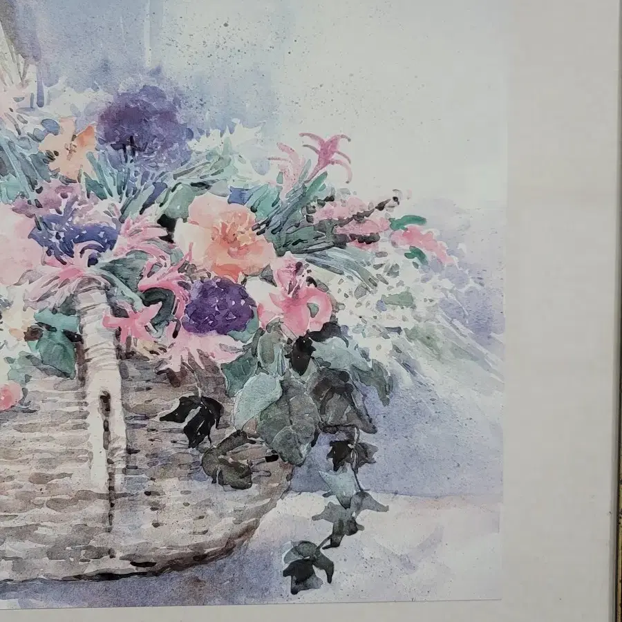 도나바톤 꽃바구니 수채화 그림 영인본