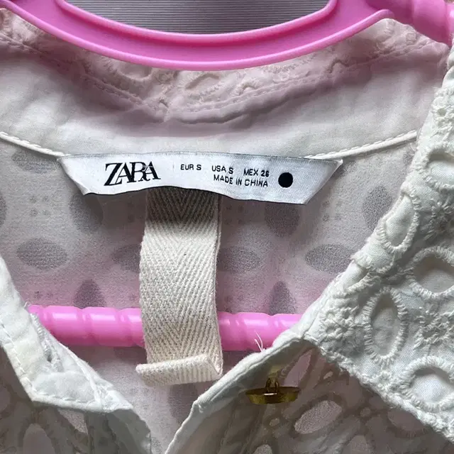 zara 자라 화이트 펀칭 원피스