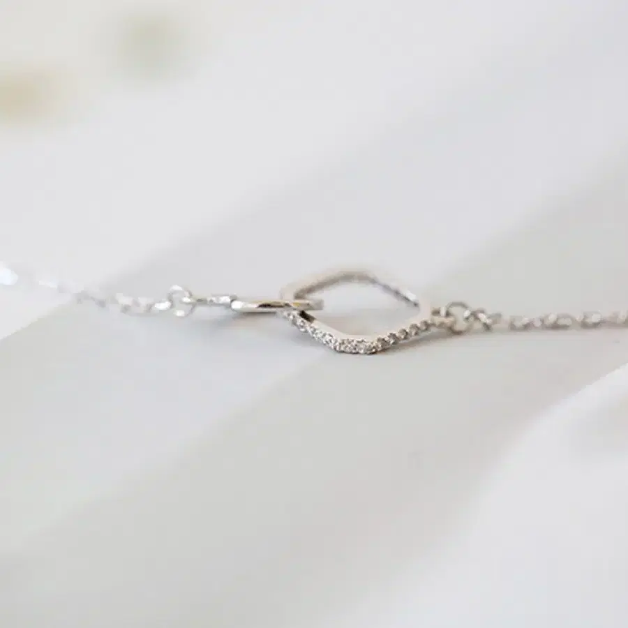 silver925 double square necklace 은목걸이