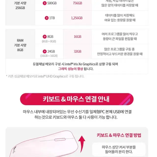 LG 일체형 PC 27인치 데스크탑 (총 2대)