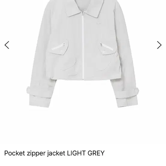 미세키서울 poket zipper jacket light gray