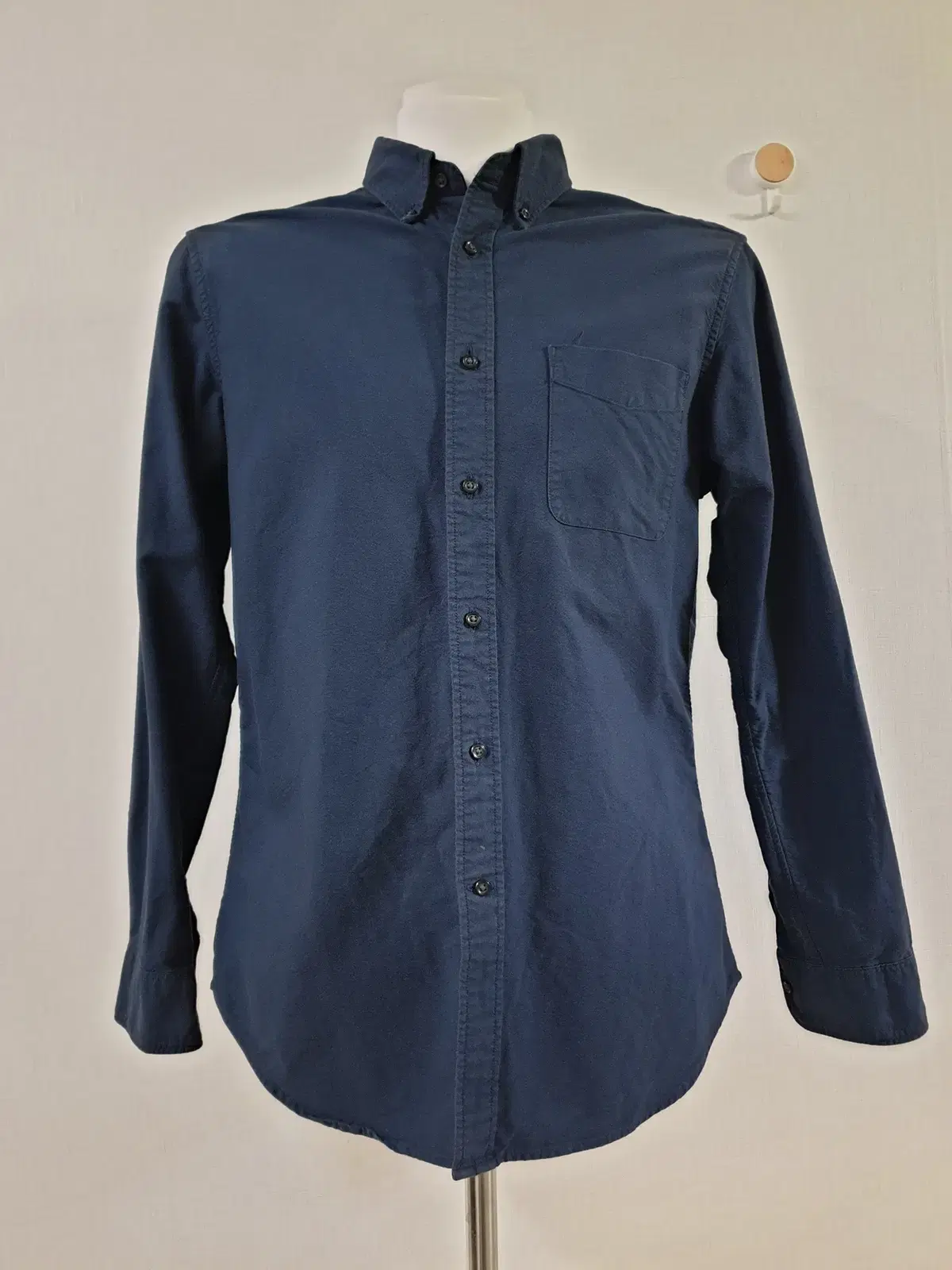 Uniqlo Men's Shirt 100% Cotton Navy 100 South L