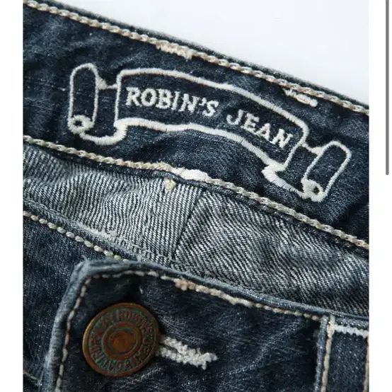 피조물빈티지 robins jean 청바지 십자가 큐빅