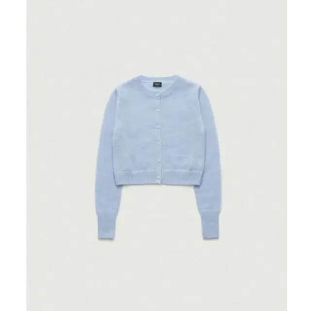 baby blue cropped mohair cardigan