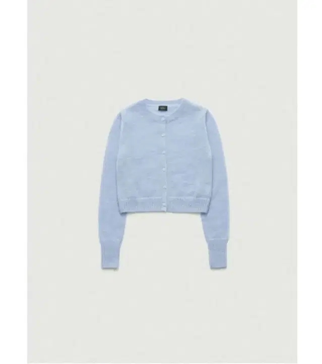 baby blue cropped mohair cardigan