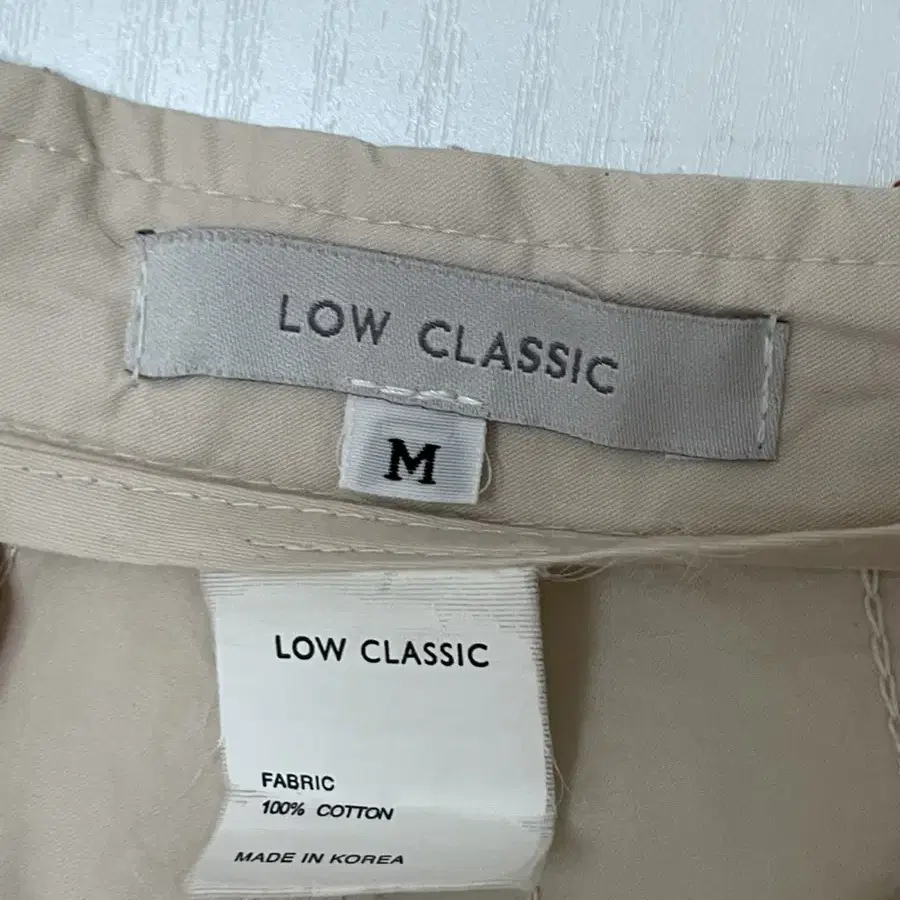 로우클래식lowclassic 베이지 17ss 100%순면 자켓셋업