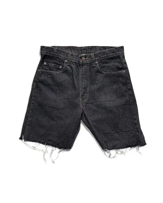 90s levis 505 black denim shorts