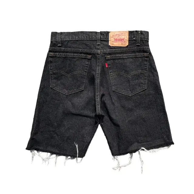 90s levis 505 black denim shorts