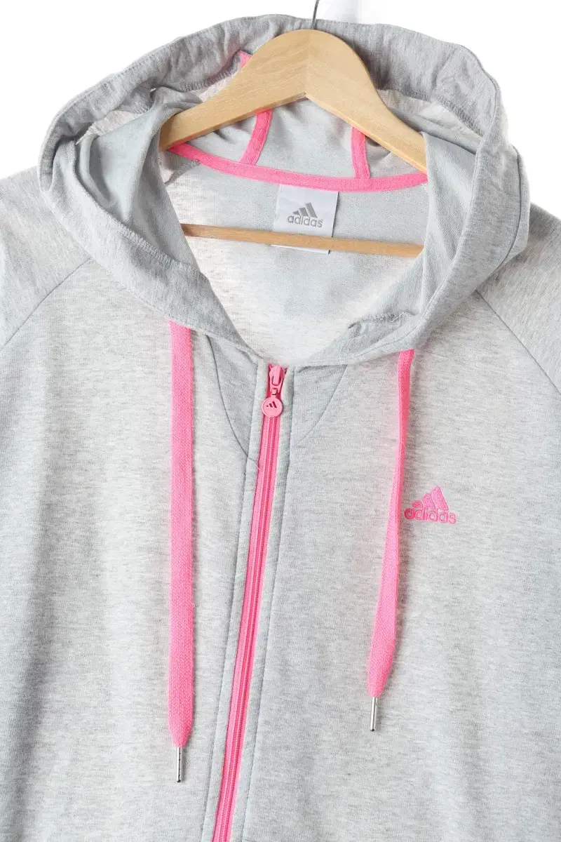 (M) Adidas Hoodie Zip-Up Gray Loose Fit Limited Edition-C446