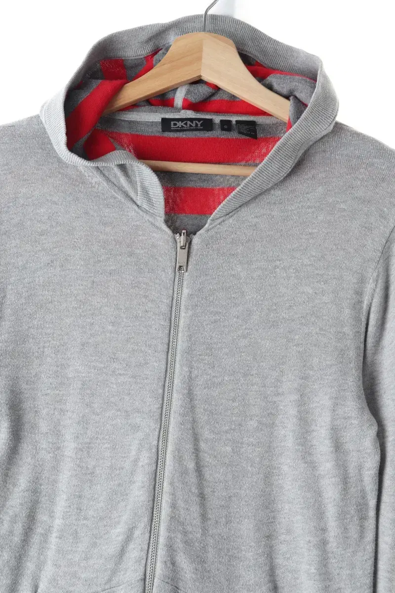 (S) DKNY DK&Y Donakaran Hooded Zip-up Grey Old School-C455