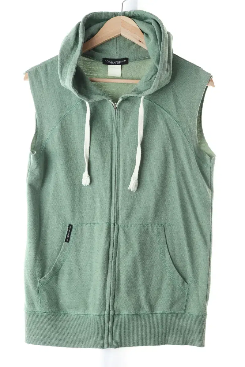 (L) Dolce & Gabbana Zip-up Jersey Tracktop Green Vest Old School-C45C