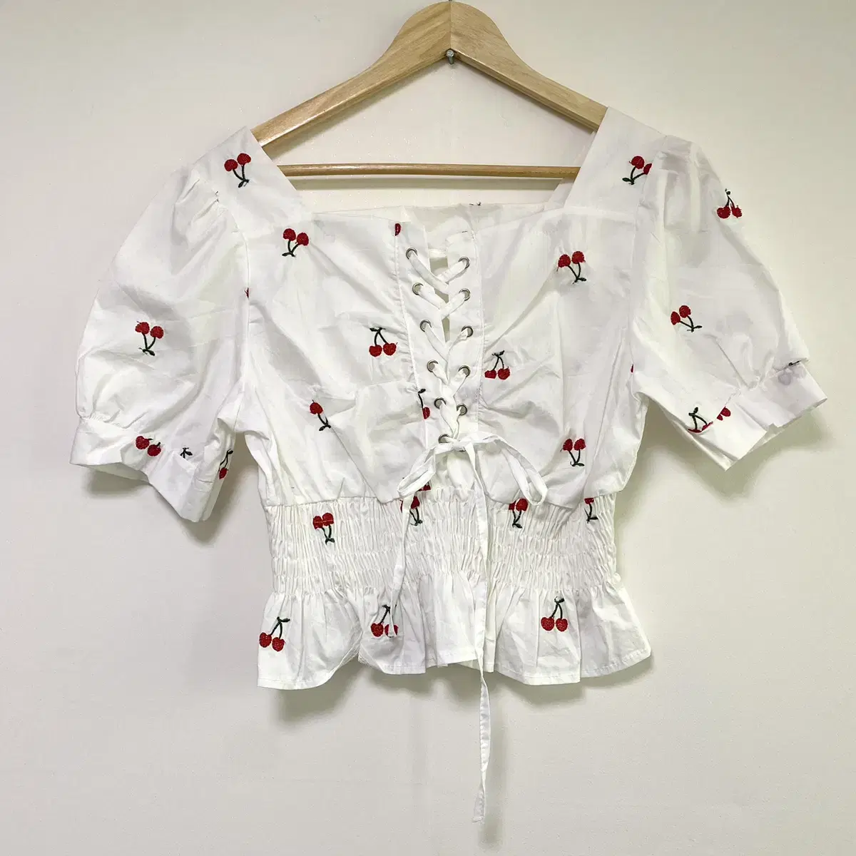 Cherry corset blouse