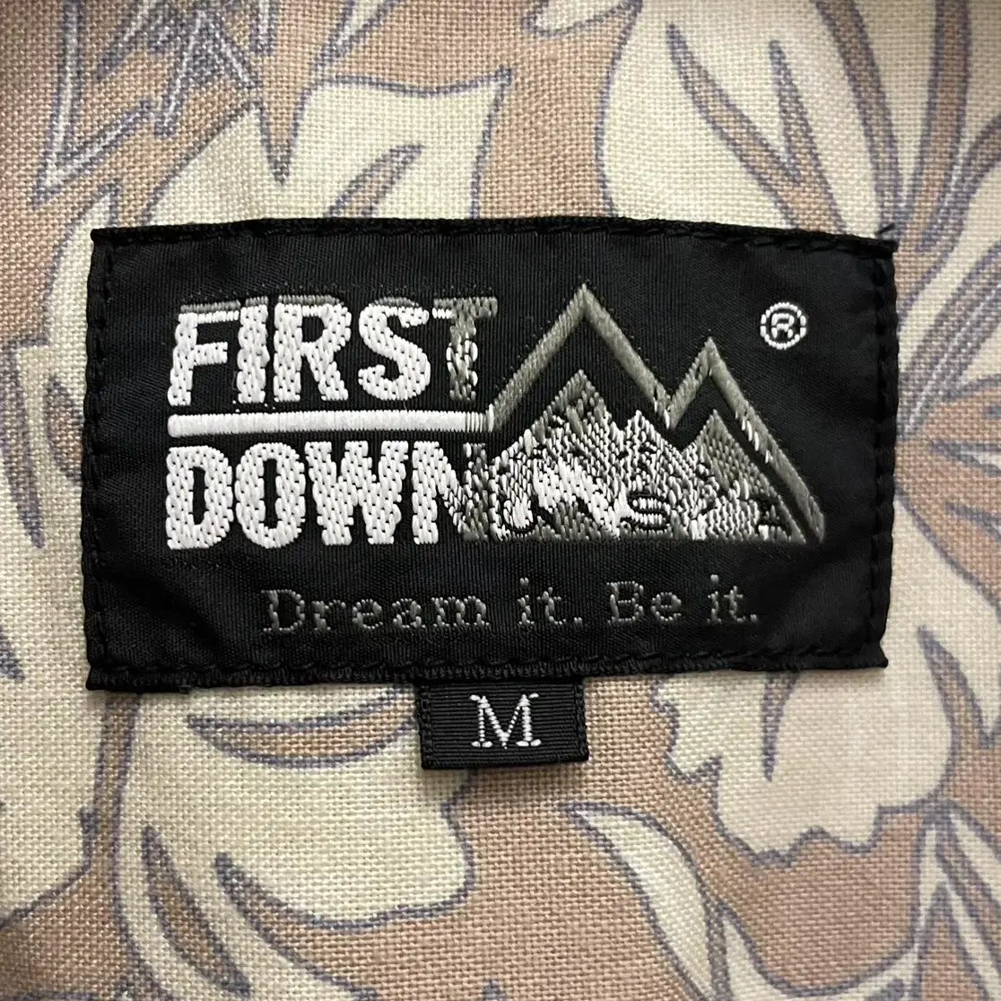 (M)first down 퍼스트다운 코튼 하와이안 오픈카라셔츠