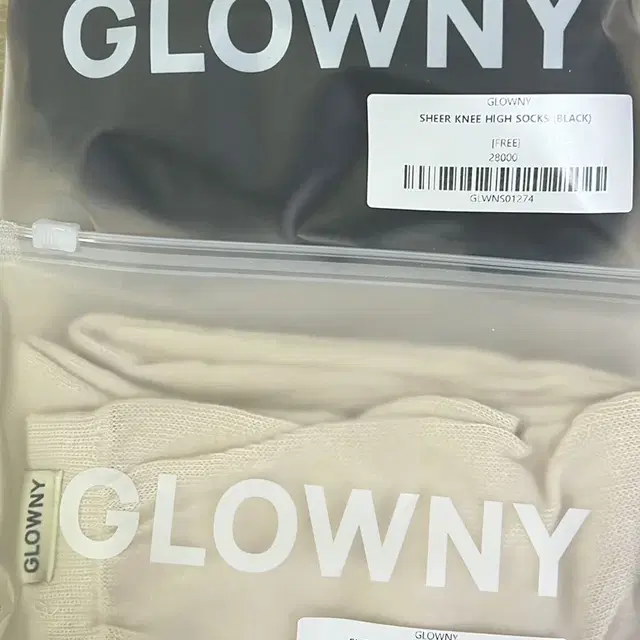 (블랙)Glowny 글로니 sheer knee high socks