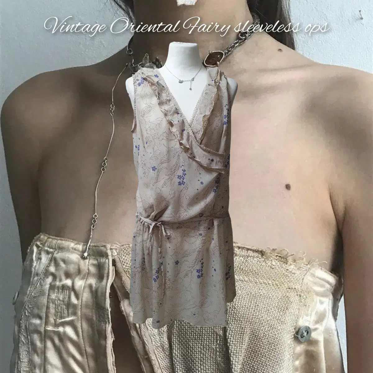 Vintage Oriental Fairy sleeveless ops