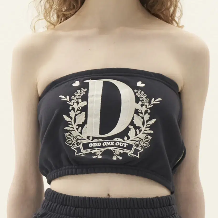 오드원아웃 - emblem training tube top (navy)