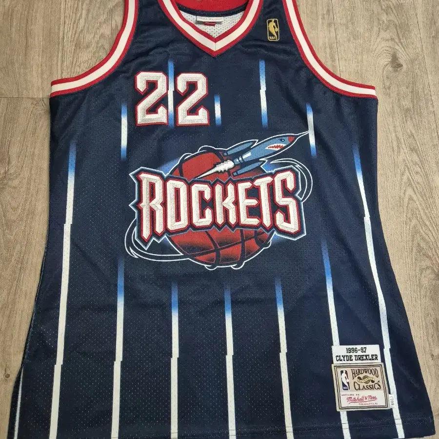 Houston rockets Clyde drexler 농구 져지 44 L