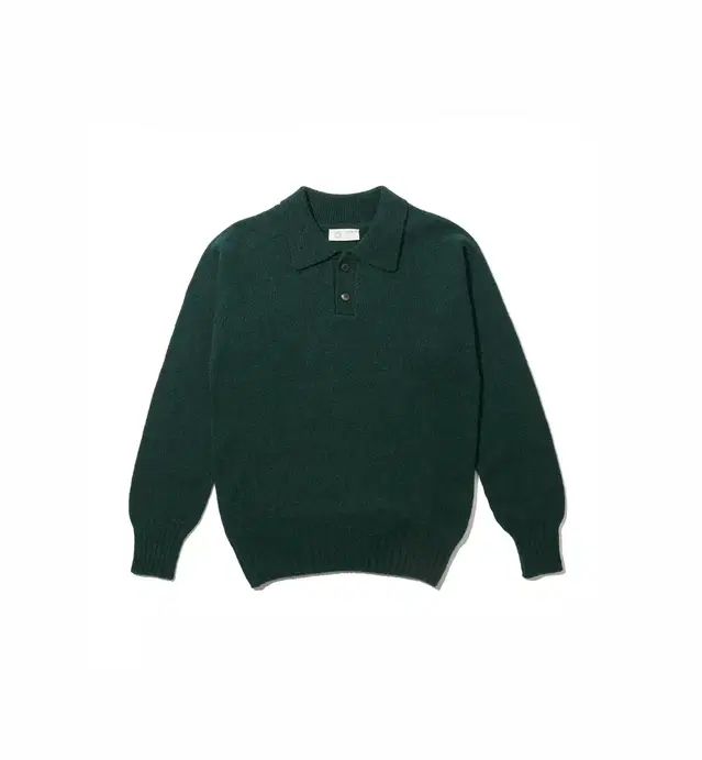 Esk Valley Knitwear 폴로 니트 Moss agate