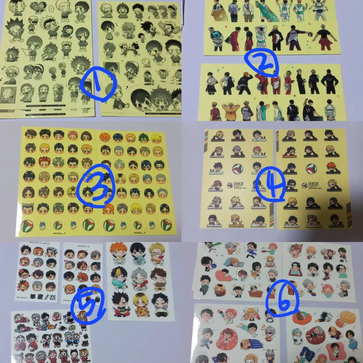 Haikyuu unofficial goods sticker stickers, Chibikyuu