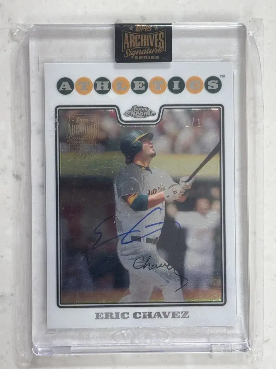 22 Tops MLB Archives eric Chavez 1/1 On Auto