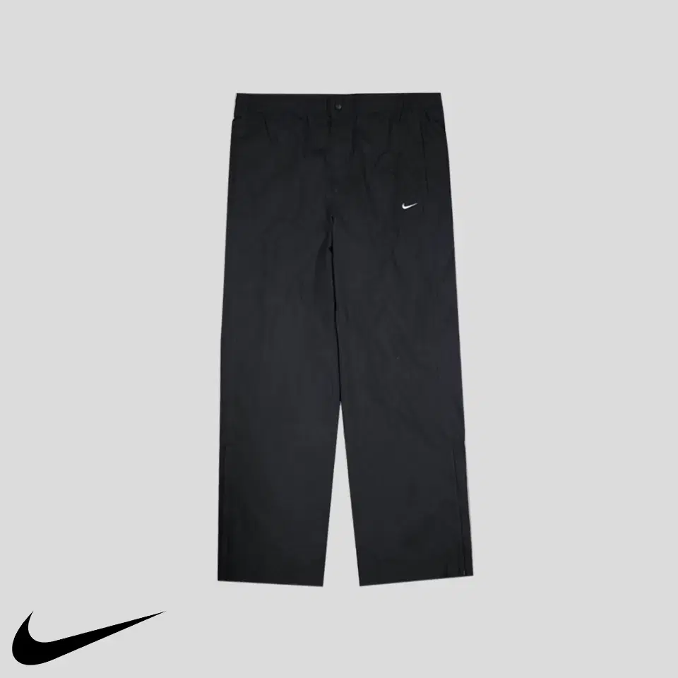 Nike 00s Black White Swoosh Side-Zip Banded Track Pants Sweatpants 3