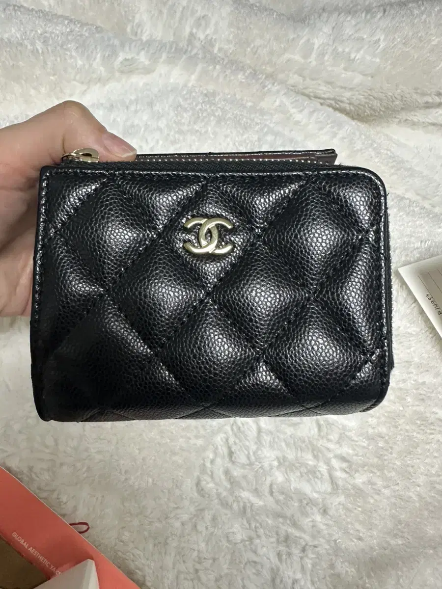 Chanel Classic 3-way Zip Wallet in Black Caviar Silver AP3177